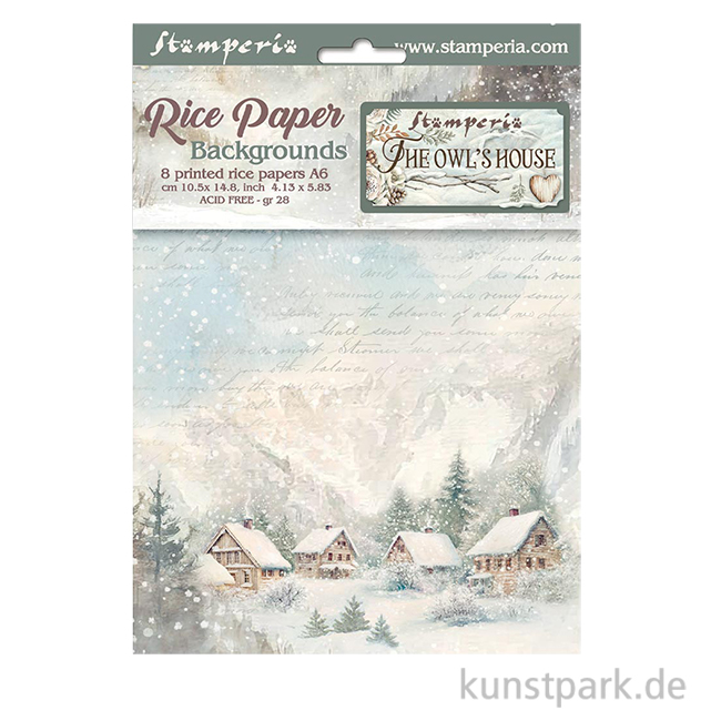 Artikelbild 1 des Artikels “Stamperia Reispapier Selection - The Owl's House Backgrounds, A6 “