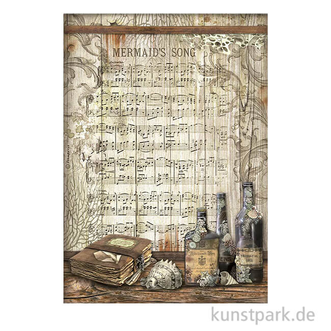 Artikelbild 1 des Artikels “Stamperia Reispapier - Songs of the Sea Mermaid Song, DIN A4 “