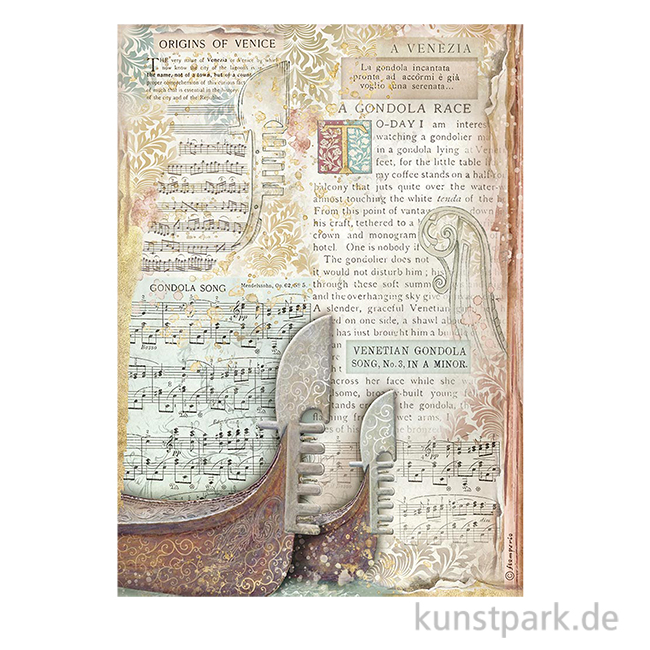 Artikelbild 1 des Artikels “Stamperia Reispapier - Venice City of Art Gondola, DIN A4 “