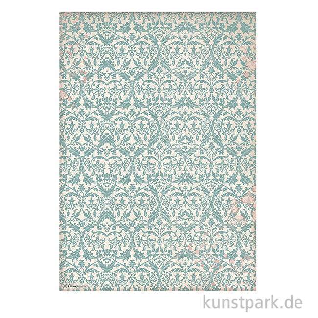 Artikelbild 1 des Artikels “Stamperia Reispapier - Venice City of Art Turquoise Tapestry, DIN A4 “