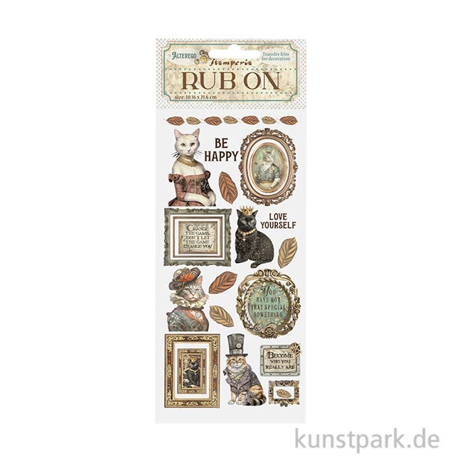 Artikelbild 1 des Artikels “Stamperia Rub On Transferfolie - Alterego Be happy Lady Cat “