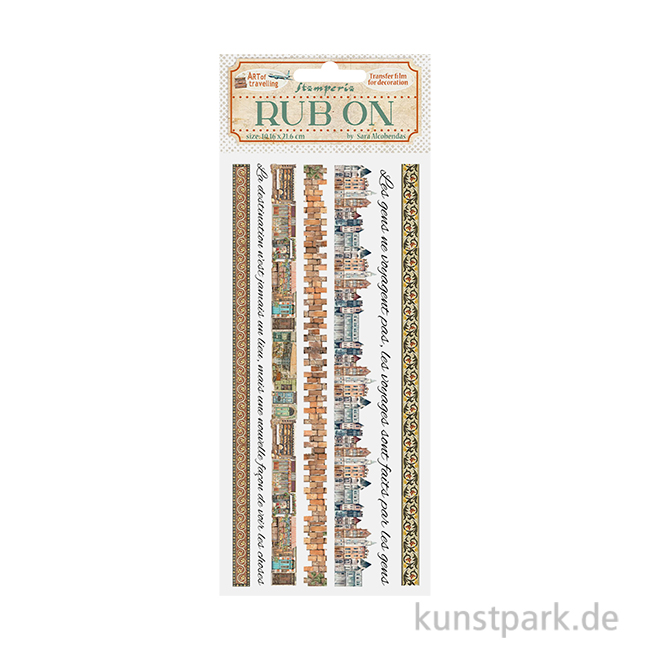 Artikelbild 1 des Artikels “Stamperia Rub On Transferfolie - Art of Travelling Stripes “