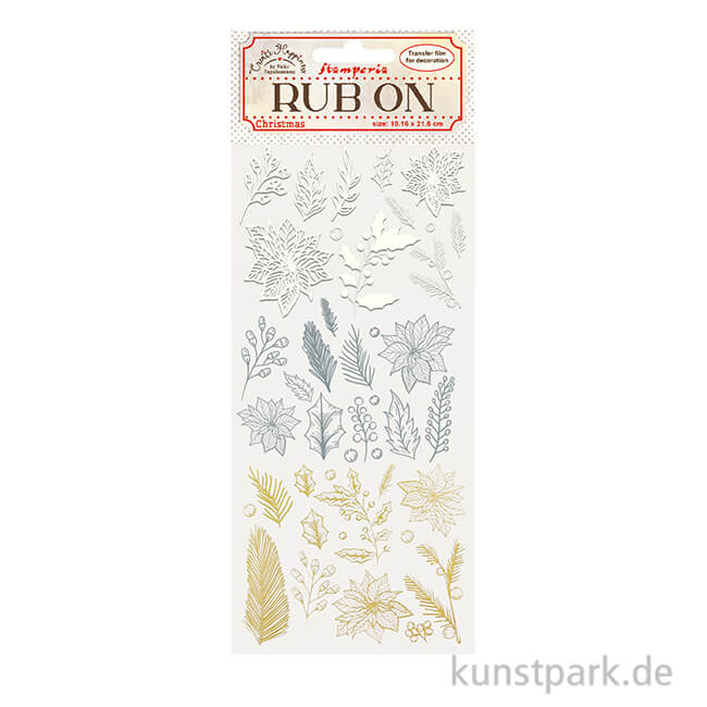 Artikelbild 1 des Artikels “Stamperia Rub On Transferfolie - Create Happiness Christmas Leaves “