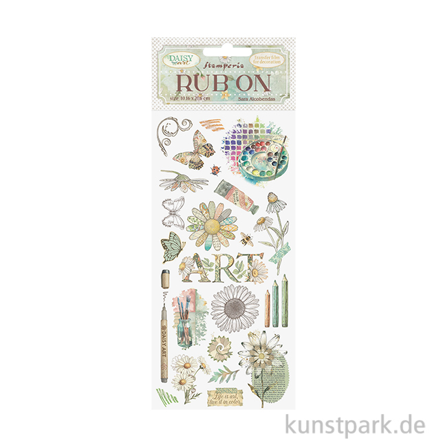 Artikelbild 1 des Artikels “Stamperia Rub On Transferfolie - Daisy Art Life Is Art Live In Colour “