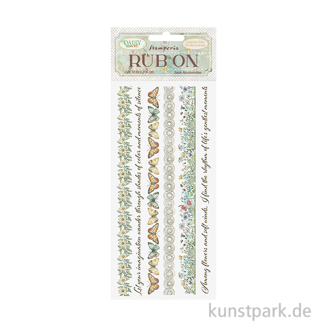 Artikelbild 1 des Artikels “Stamperia Rub On Transferfolie - Daisy Art Stripes “