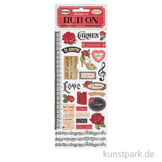 Artikelbild 1 des Artikels “Stamperia Rub On Transferfolie - Desire “