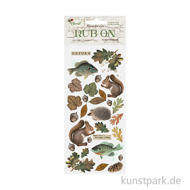 Artikelbild 1 des Artikels “Stamperia Rub On Transferfolie - Forest Leaves Animals “