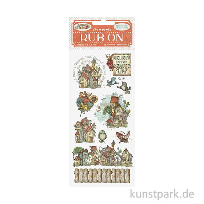 Artikelbild 1 des Artikels “Stamperia Rub On Transferfolie - Furry Friends Houses “
