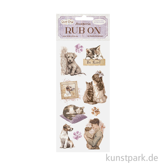 Artikelbild 1 des Artikels “Stamperia Rub On Transferfolie - Quiet Days Dogs Cats “