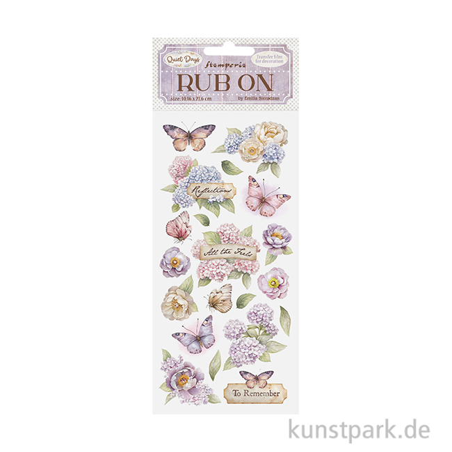 Artikelbild 1 des Artikels “Stamperia Rub On Transferfolie - Quiet Days Hydrangea Butterfly “