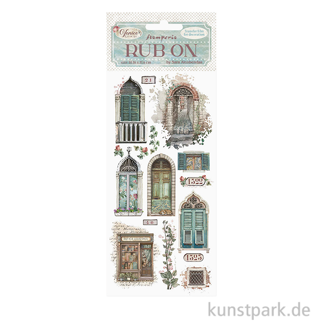 Artikelbild 1 des Artikels “Stamperia Rub On Transferfolie - Venice City of Art Doors Windows “