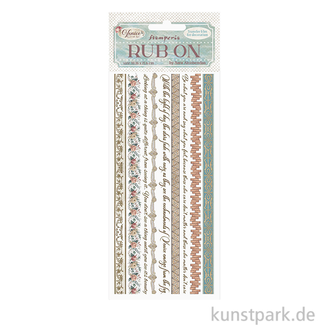 Artikelbild 1 des Artikels “Stamperia Rub On Transferfolie - Venice City of Art Stripes “