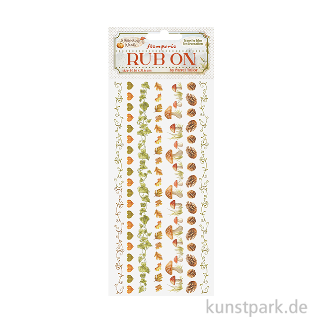 Artikelbild 1 des Artikels “Stamperia Rub On Transferfolie - Whispering Woods Stripes “