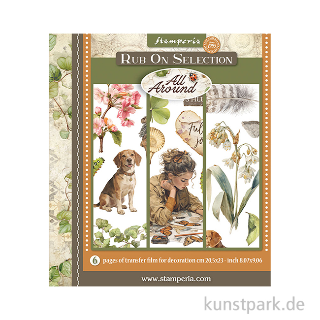 Artikelbild 1 des Artikels “Stamperia Rub On Transferfolien - All Around, 6 Blatt, XL “