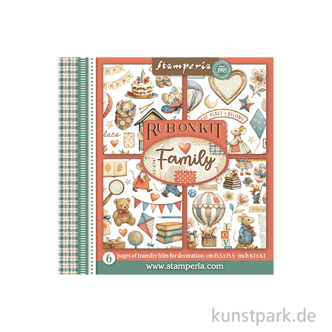 Artikelbild 1 des Artikels “Stamperia Rub On Transferfolien - Family, 6 Blatt “