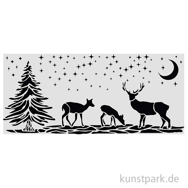 Artikelbild 1 des Artikels “Stamperia Schablone - Christmas Deers, 12 x 25 cm “