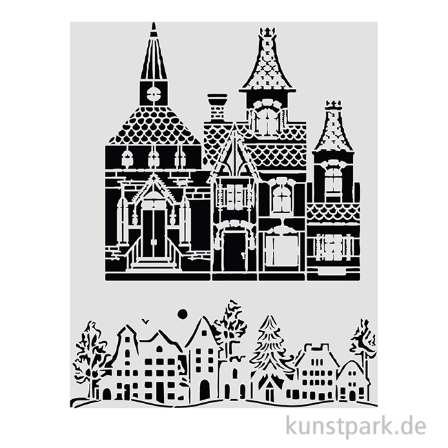 Artikelbild 1 des Artikels “Stamperia Schablone - Christmas House, 20 x 25 cm “