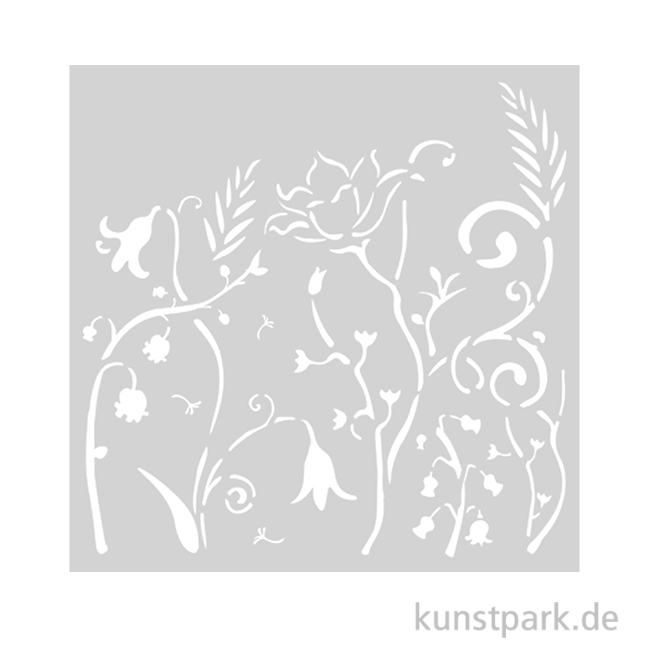 Artikelbild 1 des Artikels “Stamperia Schablone - Hidden Grove Flowers, 12 x 12 cm “