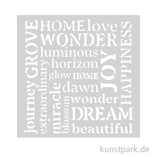 Artikelbild 1 des Artikels “Stamperia Schablone - Hidden Grove Writings, 12 x 12 cm “