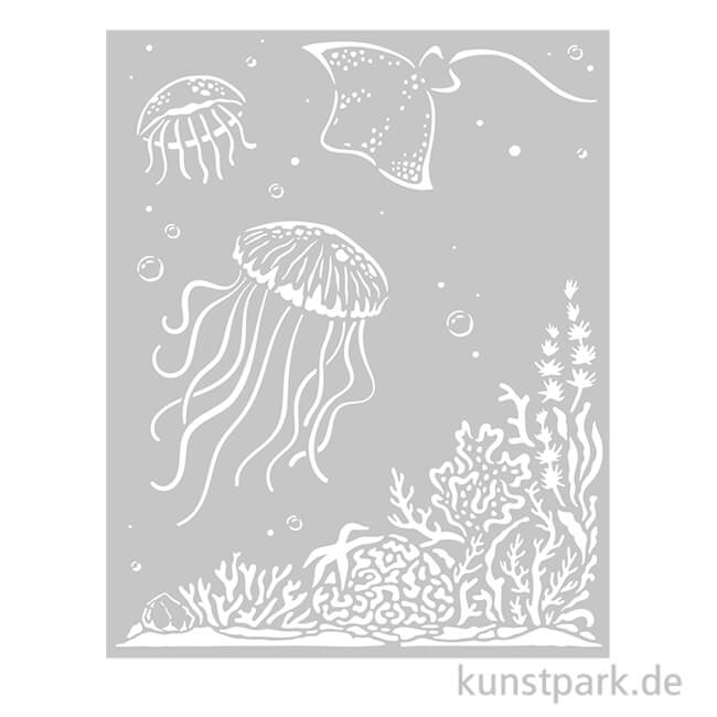 Artikelbild 1 des Artikels “Stamperia Schablone - Songs of the Sea Jellyfish, 20 x 25 cm “