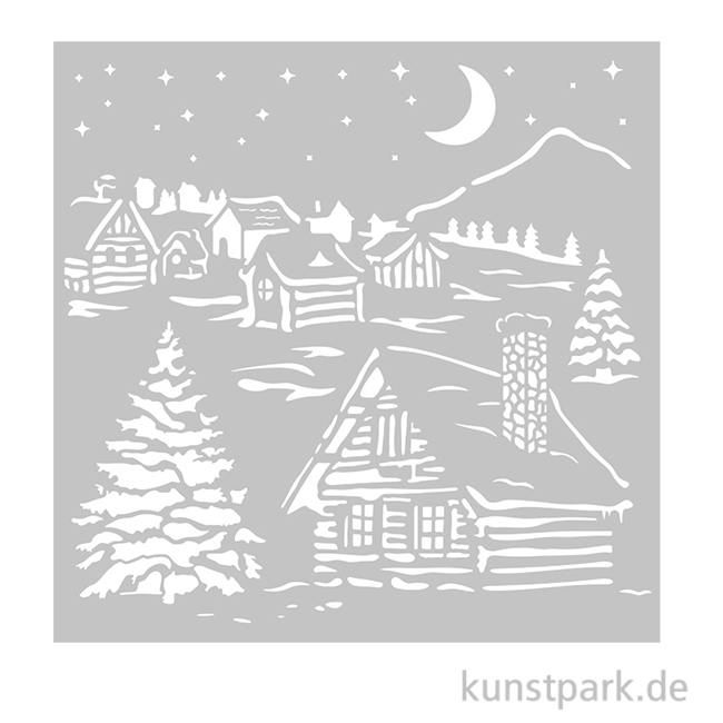 Artikelbild 1 des Artikels “Stamperia Schablone - The Owl's House Cottage, 18 x 18 cm “