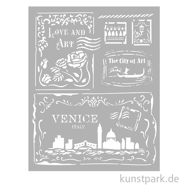 Artikelbild 1 des Artikels “Stamperia Schablone - Venice City of Art Cards, 20 x 25 cm “