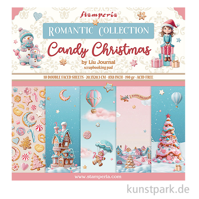Artikelbild 1 des Artikels “Stamperia Scrapbooking Pad - Candy Christmas, 20,3 x 20,3 cm “