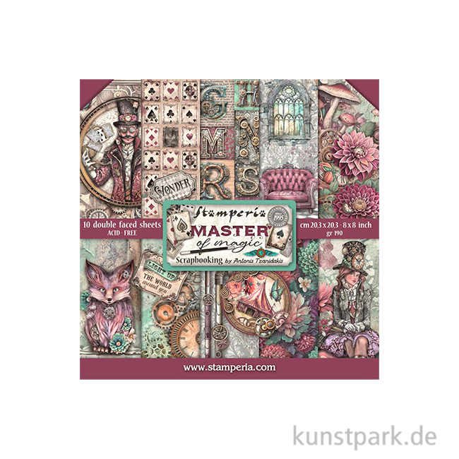 Artikelbild 1 des Artikels “Stamperia Scrapbooking Pad - Master of Magic, 20,3 x 20,3 cm “