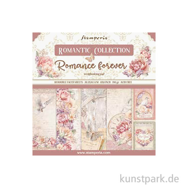 Artikelbild 1 des Artikels “Stamperia Scrapbooking Pad - Romance Forever, 20,3 x 20,3 cm “