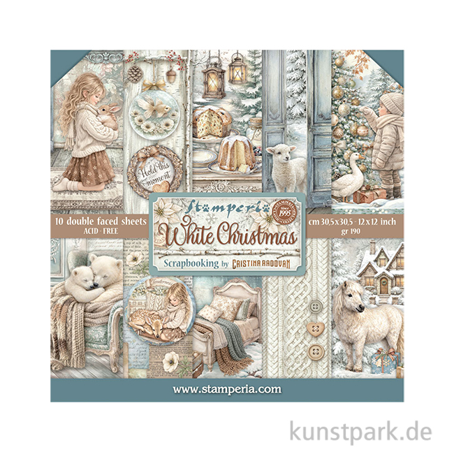 Artikelbild 1 des Artikels “Stamperia Scrapbooking Pad - White Christmas, 30,5 x 30,5 cm “