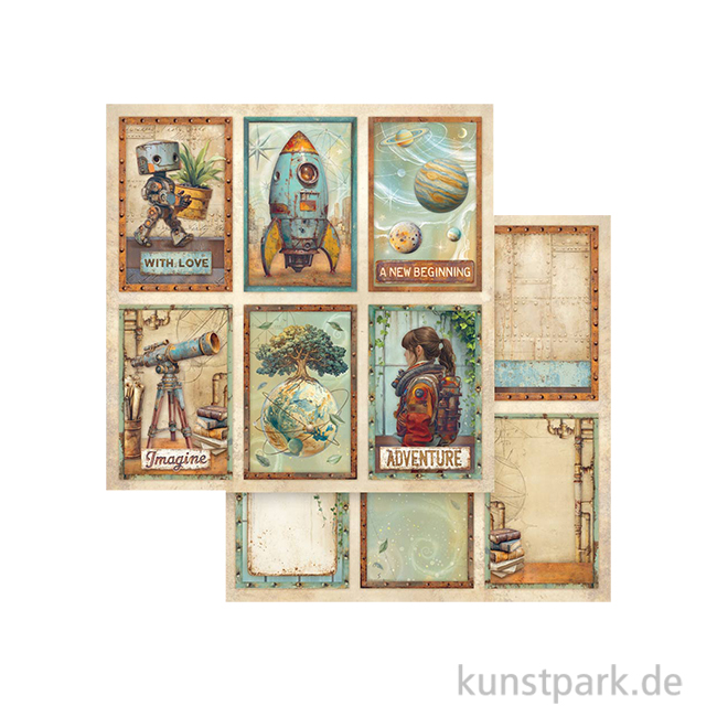 Artikelbild 1 des Artikels “Stamperia Scrappapier - A New Beginning 6 Cards, 30,5 x 30,5 cm “