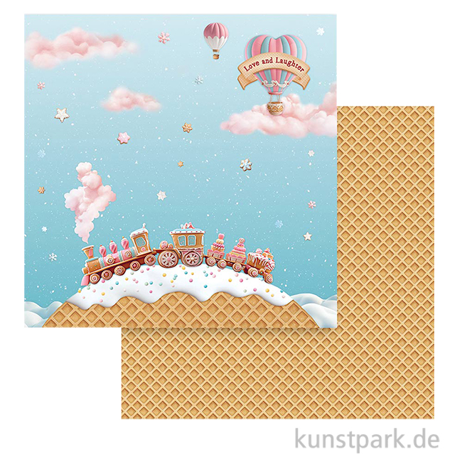 Artikelbild 1 des Artikels “Stamperia Scrappapier - Candy Christmas Train, 30,5 x 30,5 cm “