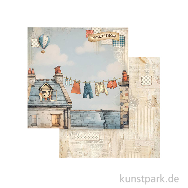 Artikelbild 1 des Artikels “Stamperia Scrappapier - Family Fresh Laundry, 30,5 x 30,5 cm “