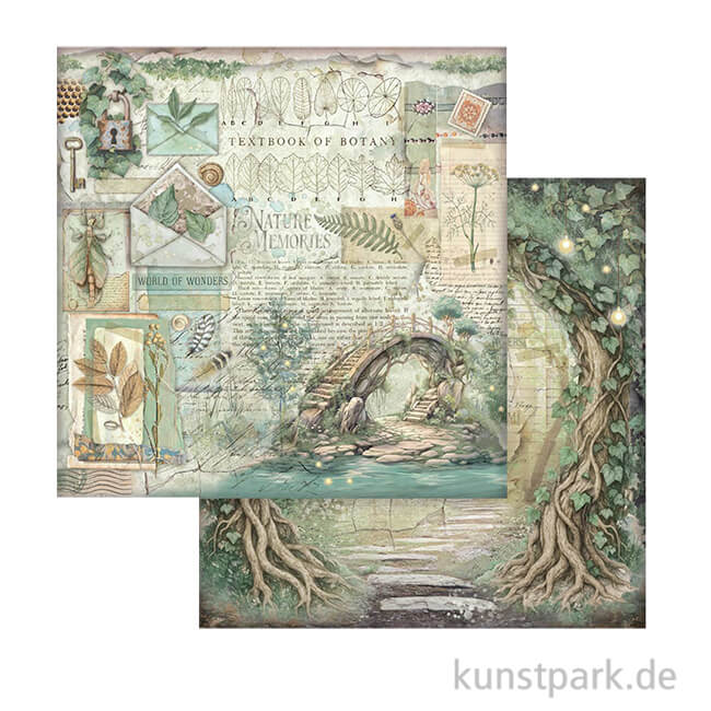 Artikelbild 1 des Artikels “Stamperia Scrappapier - Herbarium Silvae Bridge, 30,5 x 30,5 cm “