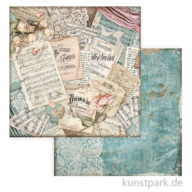 Artikelbild 1 des Artikels “Stamperia Scrappapier - Passion Scores, 30,5x30,5 cm “