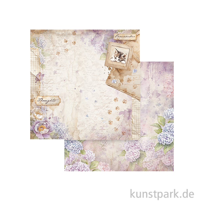 Artikelbild 1 des Artikels “Stamperia Scrappapier - Quiet Days Kitten, 30,5 x 30,5 cm “