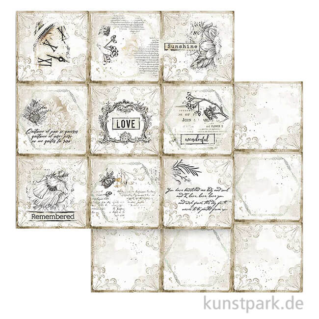 Artikelbild 1 des Artikels “Stamperia Scrappapier - Romantic Journal Cards, 30,5x30,5 cm “