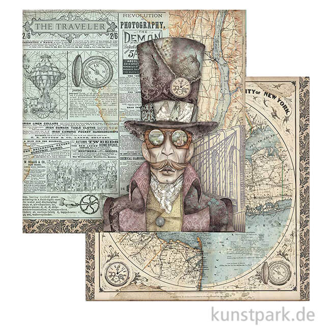 Artikelbild 1 des Artikels “Stamperia Scrappapier - Sir Vagabond, 30,5 x 30,5 cm “