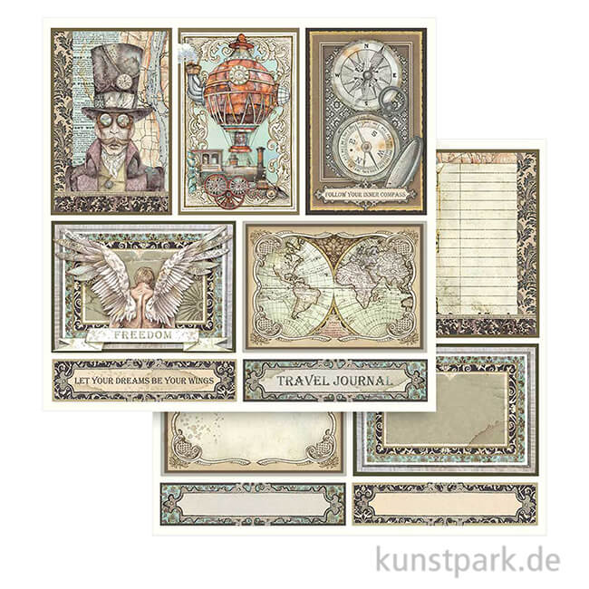 Artikelbild 1 des Artikels “Stamperia Scrappapier - Sir Vagabond Cards, 30,5 x 30,5 cm “