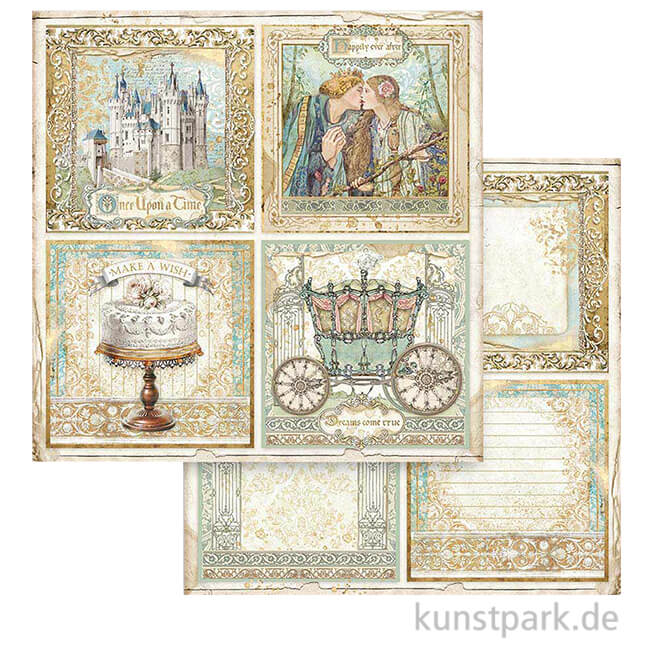Artikelbild 1 des Artikels “Stamperia Scrappapier - Sleeping Beauty 4 Cards, 30,5x30,5 cm “