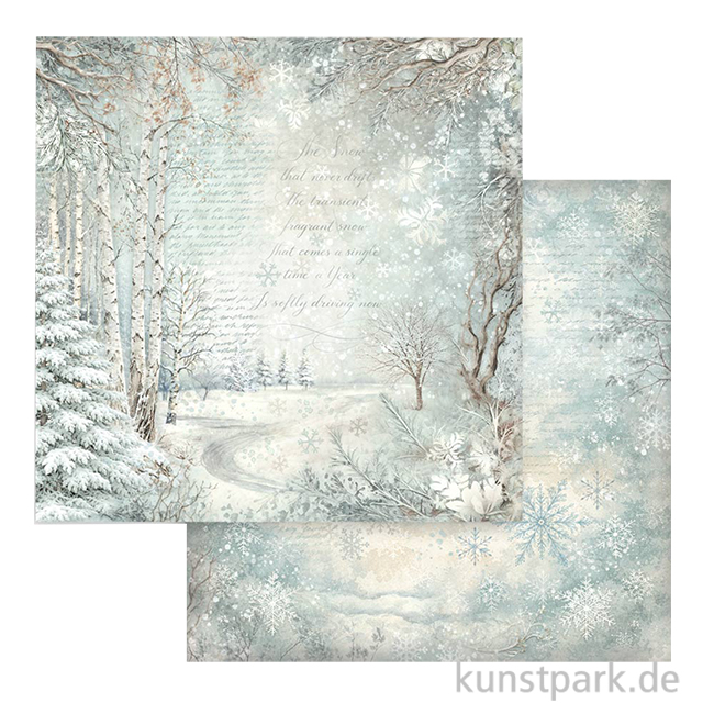 Artikelbild 1 des Artikels “Stamperia Scrappapier - White Christmas Snowy Woods, 30,5 x 30,5 cm “