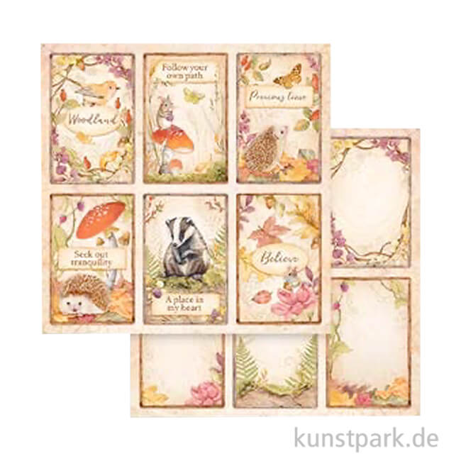 Artikelbild 1 des Artikels “Stamperia Scrappapier - Woodland 6 Cards, 30,5 x 30,5 cm “
