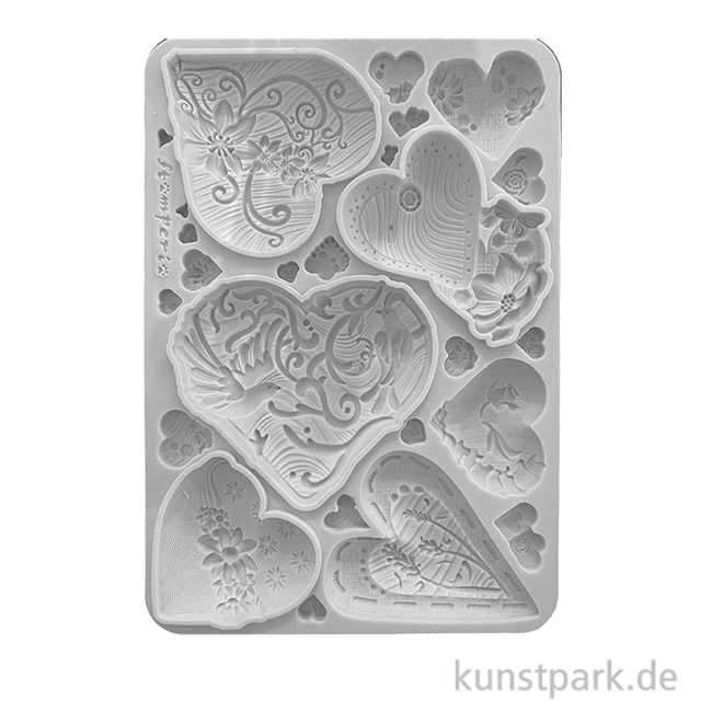 Artikelbild 1 des Artikels “Stamperia Silikon Gießform - Alice in Christmas Simple Hearts, A5 “