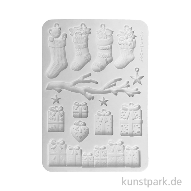 Artikelbild 1 des Artikels “Stamperia Silikon Gießform - Christmas Socks and Presents, A5 “