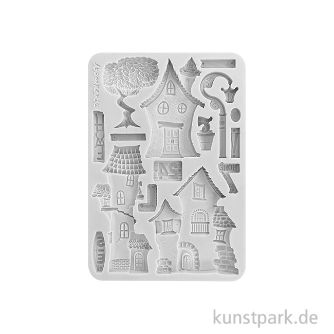 Artikelbild 1 des Artikels “Stamperia Silikon Gießform - Furry Friends Houses, A5 “