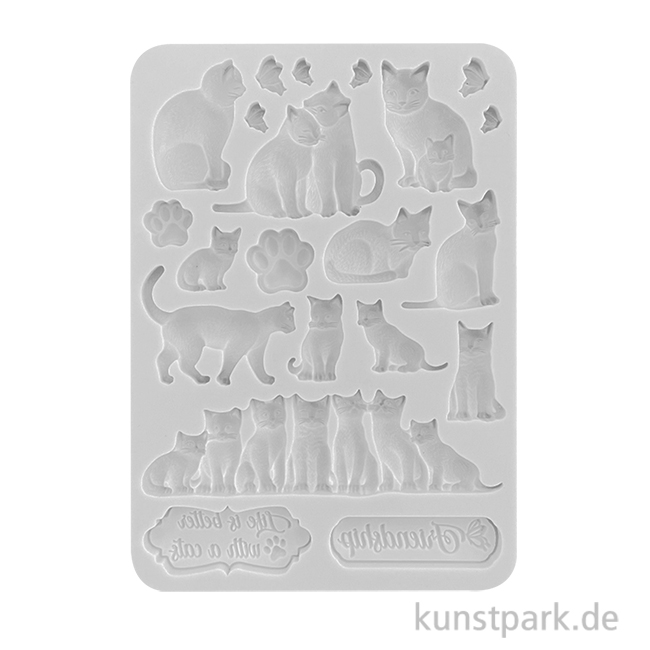 Artikelbild 1 des Artikels “Stamperia Silikon Gießform - Orchids and Cats - Cats, A5 “
