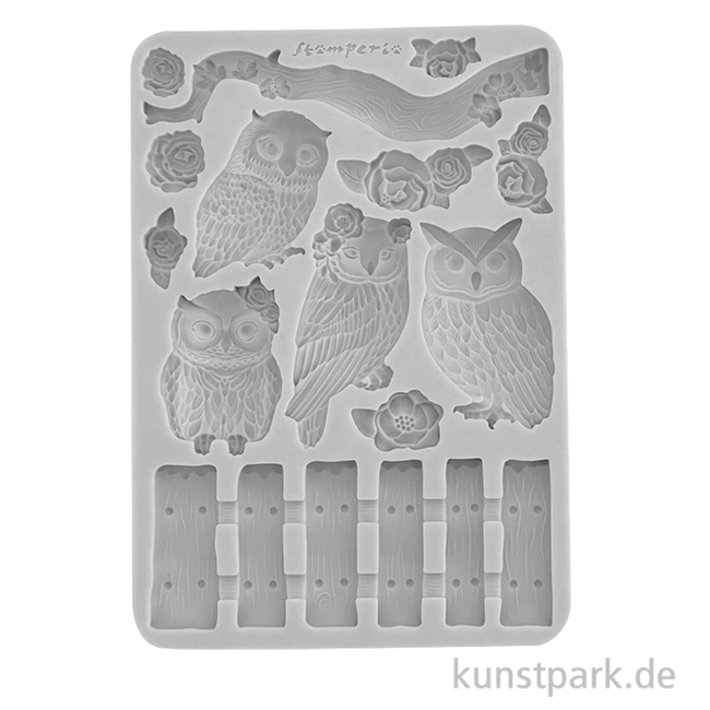 Artikelbild 1 des Artikels “Stamperia Silikon Gießform - The Owl's House Owls and Branch, A5 “
