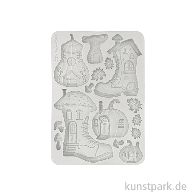 Artikelbild 1 des Artikels “Stamperia Silikon Gießform - Whispering Woods Boots Pumpkin House, A5 “