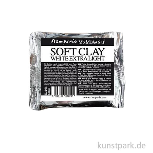 Artikelbild 1 des Artikels “Stamperia Soft Clay Modelliermasse, Extra leicht, Weiß, 80 g “