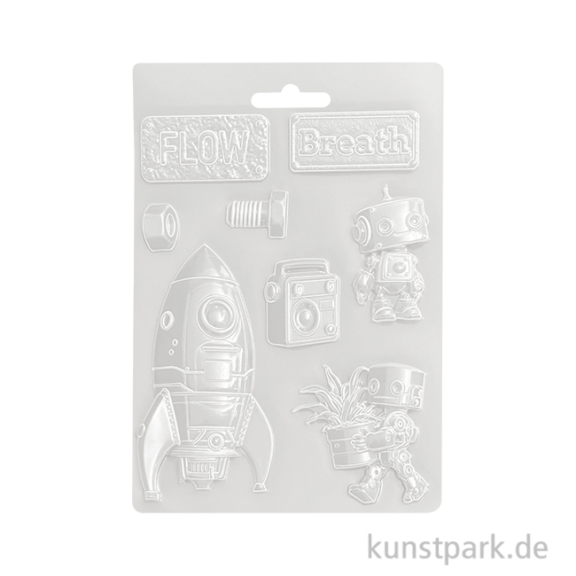 Artikelbild 1 des Artikels “Stamperia Soft Mould (Gießform) - A New Beginning Spaceship Robot, A5 “